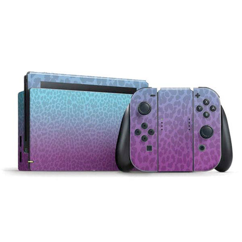 Cheetah Print Purple and Blue Nintendo Skins